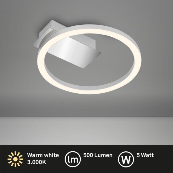 Briloner 3778-014 - LED stropné svietidlo FRAME LED/5W/230V priemer 20 cm matný chróm