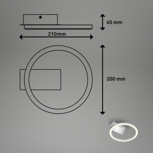 Briloner 3778-014 - LED stropné svietidlo FRAME LED/5W/230V priemer 20 cm matný chróm
