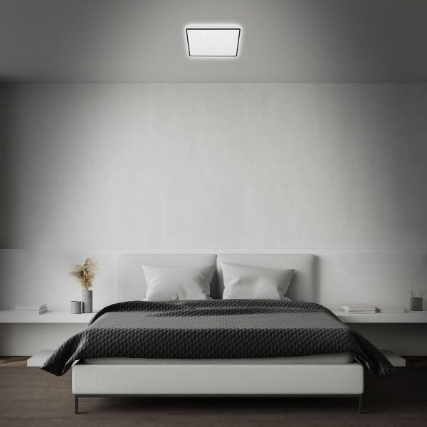 Briloner 3748-415 - LED stropné svietidlo STAR SKY LED/15W/230V 27x27 cm čierna