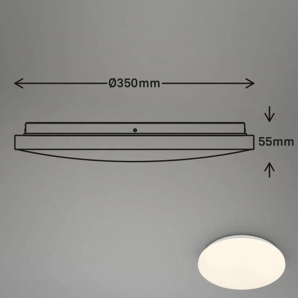 Briloner 3828-016-LED Kúpeľňové stropné svietidlo s pohybovým senzorom WALK LED/24W/230V IP54 priemer 35 cm