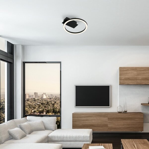 Briloner 3778-015 - LED Stropné svietidlo FRAME LED/5W/230V pr. 20 cm čierna