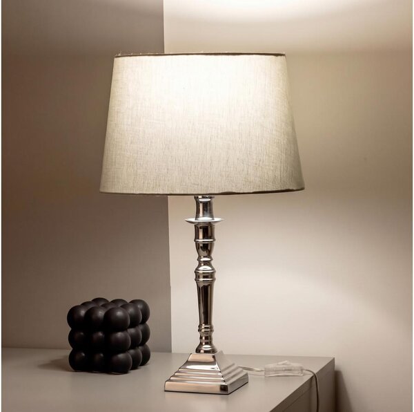 BRILAGI - Stolná lampa CERIA 1xE27/60W/230V pr. 30 cm strieborná/sivá