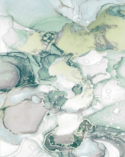 BE Koberec Myra 1531 GREEN – zelený biely obdĺžnikový Rozmer: 60x100 cm