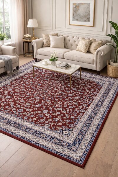 BE Koberec Jasmin 9870 RED – červený obdĺžnikový Rozmer: 80x150 cm