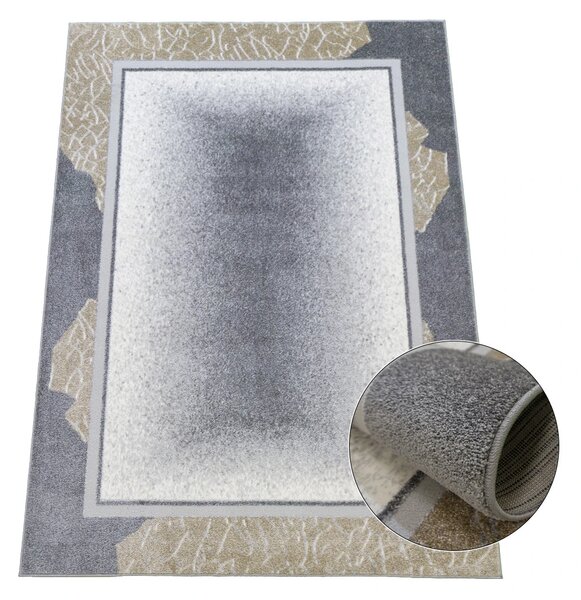 BE Koberec Siesta 1151 BEIGE GREY – sivý obdĺžnikový Rozmer: 50x80 cm