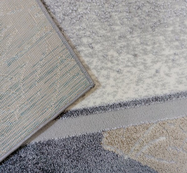 BE Koberec Siesta 1151 BEIGE GREY – sivý obdĺžnikový Rozmer: 50x80 cm