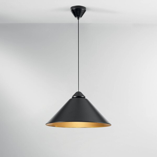 Luce Ambiente Design Závesné svietidlo Big Bang čierna/zlatá, Ø 49 cm, kov, Čierna, Obývacia izba / jedáleň, kov, Moderný, Závesné svietidlo