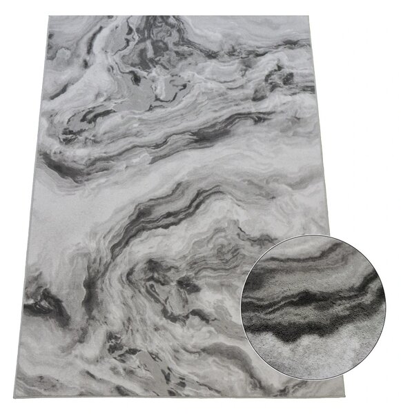 BE Koberec Accra 6506 Grey – sivý obdĺžnikový Rozmer: 60x100 cm