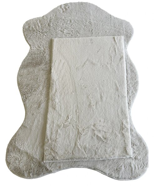 BE Koberec Puffy PUFFY 060 WHITE – biely obdĺžnikový Rozmer: 40x60 cm