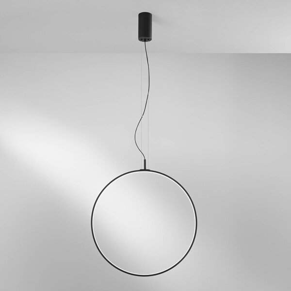 Luce Ambiente Design LED závesné svietidlo Toorx, čierna, Ø 60 cm, kov,, Čierna, Obývacia izba / jedáleň, kov, Moderný, Závesné svietidlo