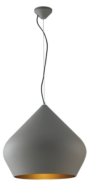 Luce Ambiente Design Závesné svietidlo Tholos, sivá/zlatá, Ø 52 cm, kov, Hliník / sivá / zinok, Obývacia izba / jedáleň, kov, Moderný, Závesné svietidlo