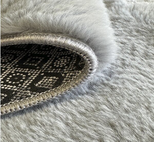 BE Koberec Puffy PUFFY 060 GREY – sivý obdĺžnikový Rozmer: 40x60 cm