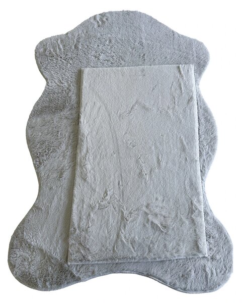 BE Koberec Puffy PUFFY 060 GREY – sivý obdĺžnikový Rozmer: 40x60 cm