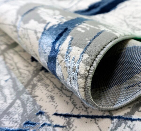 BE Koberec Allianz 6310 Navy – námornícky modrý, béžový obdĺžnikový Rozmer: 60x100 cm