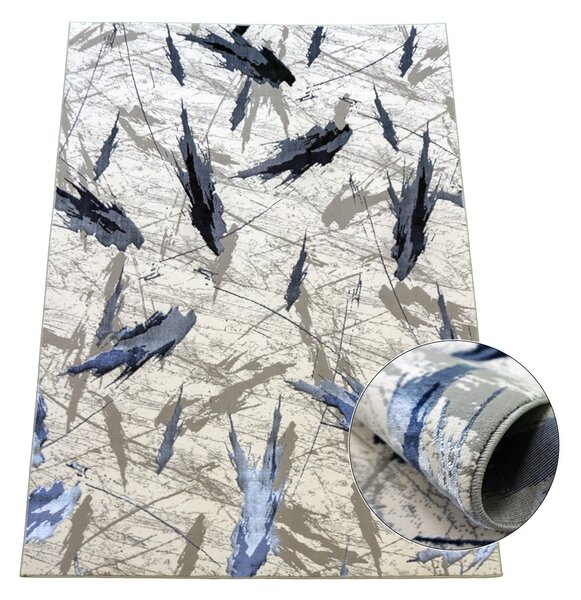 BE Koberec Allianz 6310 Navy – námornícky modrý, béžový obdĺžnikový Rozmer: 60x100 cm