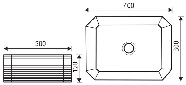 Novoterm Keramické umývadlo na dosku NV-KR-331 biele
