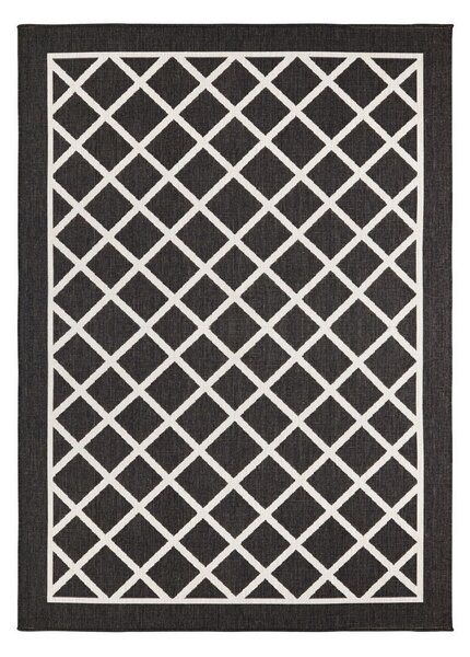 Hanse Home , Kusový koberec Twin Supreme 103425 Sydney black creme – na von aj na doma, 160x230, čierna, chodba / predsieň