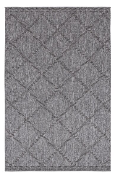 NORTHRUGS - Hanse Home koberce Kusový koberec Twin Supreme 103757 Black / Anthracite – na von aj na doma - 80x250 cm