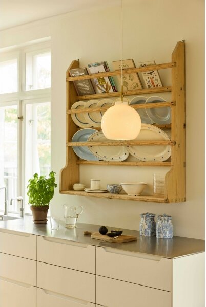 Halo Design 748068 - Závesný luster na lane TOSCANA 1xE27/40W/230V, priemer 36 cm, krémová/mosadz