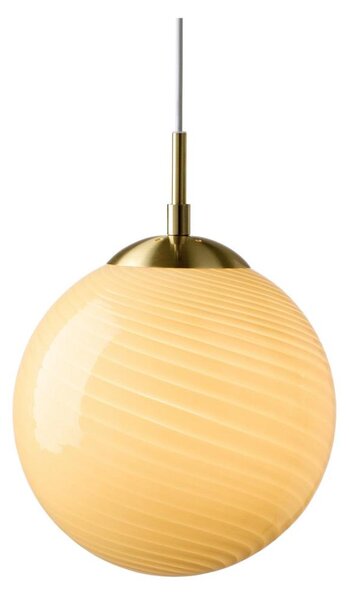 Halo Design 748365 - Luster na lanku CANDY 1xE27/25W/230V priemer 20 cm béžová/mosadz