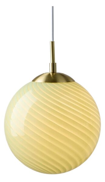 Halo Design 748525 - Závesné svietidlo na lankách CANDY 1xE27/25W/230V pr. 25 cm zelená/mosadz