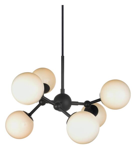 Halo Design 736546 - Závesný luster na lanku ATOM 6xG9/28W/230V priemer 45 cm čierna/biela
