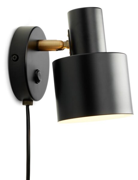 Halo Design 746880 - Nástenné bodové svietidlo VOGUE 1xE27/40W/230V čierna/mosadz