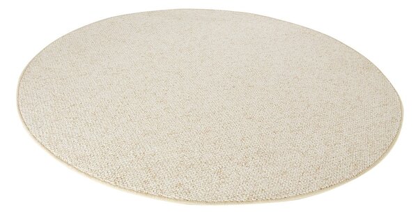 Krémový okrúhly koberec ø 133 cm Wolly – BT Carpet