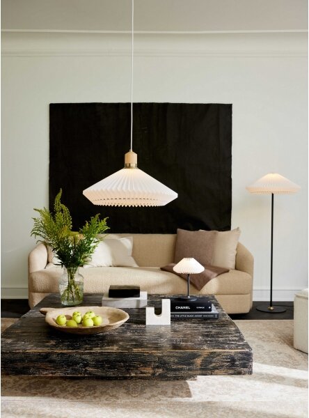 Halo Design 745043 - Stojacia lampa PARIS 1xE27/40W/230V čierna/biela/dub