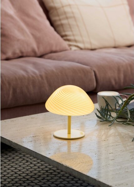 Halo Design 747016 - Stolová lampa CANDY MINI MUSH 1xG9/25W/230V, priemer 17 cm, béžová