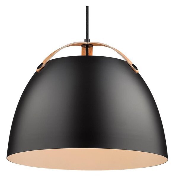 Halo Design 734887 - Závesné svietidlo na lane OSLO 1xE27/40W/230V pr. 40 cm čierna/dub
