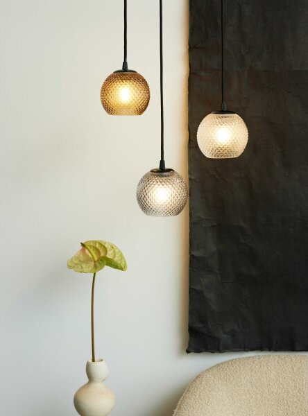 Halo Design 718443 - Závesný luster na lanku NOBB 1xE27/40W/230V priemer 22 cm dymovo-sivý