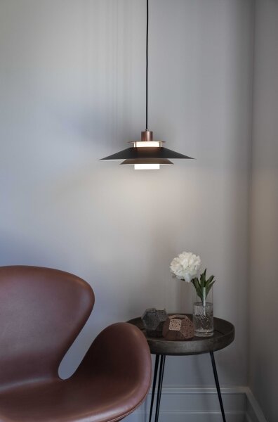 Halo Design 990785 - Luster na lanku RIVOLI 1xE27/40W/230V pr. 40 cm čierna/medená