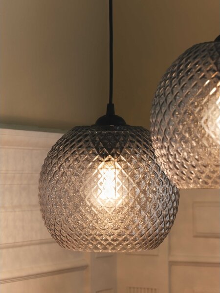 Halo Design 718436 - Závesný luster NOBB na lankách 1xE27/40W/230V, priemer 22 cm, priehľadný