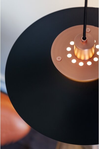 Halo Design 990785 - Luster na lanku RIVOLI 1xE27/40W/230V pr. 40 cm čierna/medená