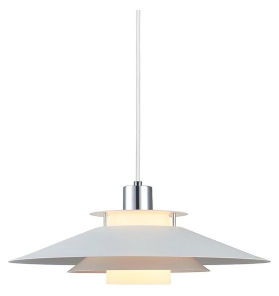 Halo Design 990792 - Závesný luster na lankách RIVOLI 1xE27/40W/230V pr. 40 cm biela/lesklý chróm