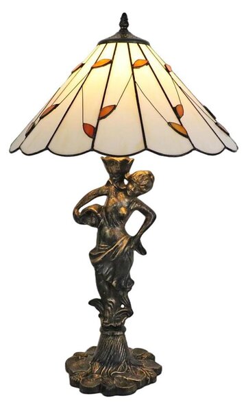 Brilagi - Tiffany vitrážová stolová lampa FOLIA 1xE27/60W/230V