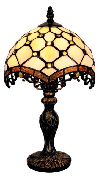 Brilagi - Tiffany vitrážová stolová lampa SLONOVINOVÁ 1xE27/60W/230V