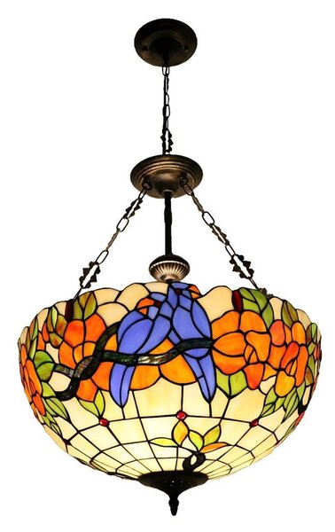 Brilagi - Tiffany vitrážový luster na reťazi JUNGLE 3xE27/60W/230V priemer 50 cm