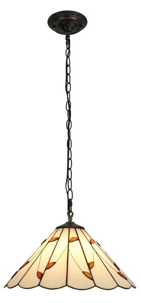 Brilagi - Tiffany vitrážový luster na reťazi FOLIA 1xE27/60W/230V pr. 40 cm