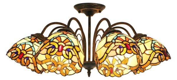 Brilagi - Tiffany vitrážový prisadený luster MIRABELLA 5xE27/60W/230V priemer 60 cm