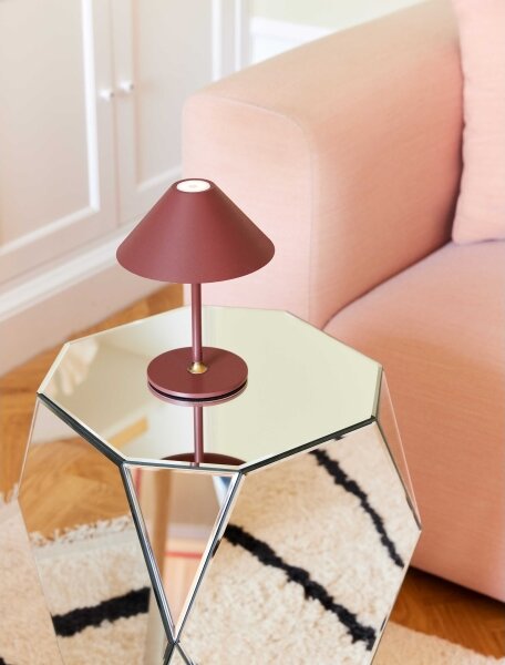 Halo Design 800834- Nabíjateľná stmievateľná LED stolná lampa HYGGE LED/3W/4000 mAh IP54 vínová