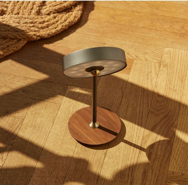 Halo Design 745791- LED stmievateľná nabíjateľná lampa ON THE MOVE LED/2,5W/4000 mAh šedá/drevo