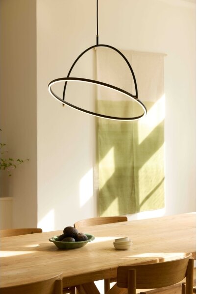 Halo Design 749546 - stmievateľný LED luster na lanku TILT LED/40W/230V priemer 60 cm čierna