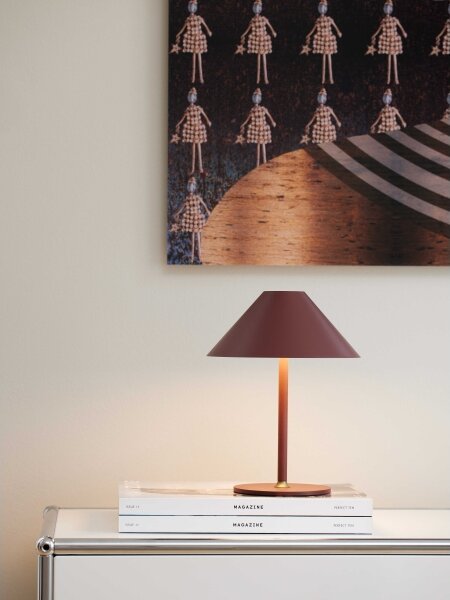 Halo Design 800834- Nabíjateľná stmievateľná LED stolná lampa HYGGE LED/3W/4000 mAh IP54 vínová
