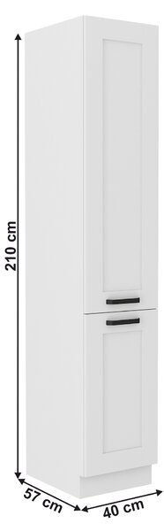 NovýNábytok.sk Vysoká skrinka Lesana 1 (biela) 40 DK-210 2F . Vlastná spoľahlivá doprava až k Vám domov. 1063922