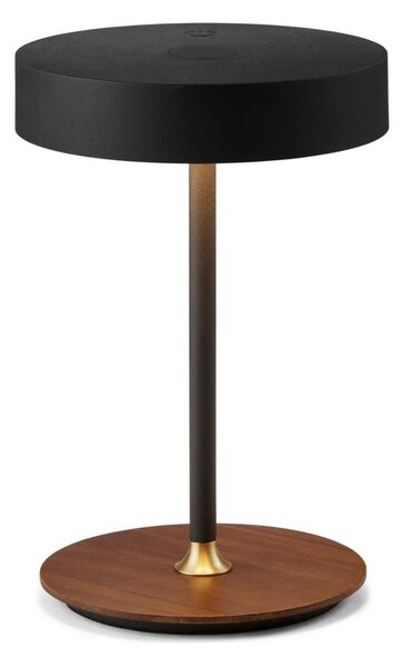 Halo Design 745777-LED Stmievateľná nabíjateľná lampa ON THE MOVE LED/2,5W/4000 mAh čierna/drevo