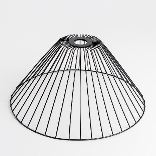 Brilagi - LED Prisadený luster CERIA WIRE 1xE27/40W/230V pr. 45 cm čierna/dub