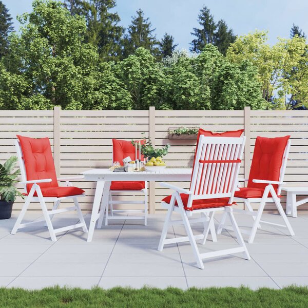 Podložky na záhradné stoličky, vysoké operadlo 4 ks 120x50x7 cm