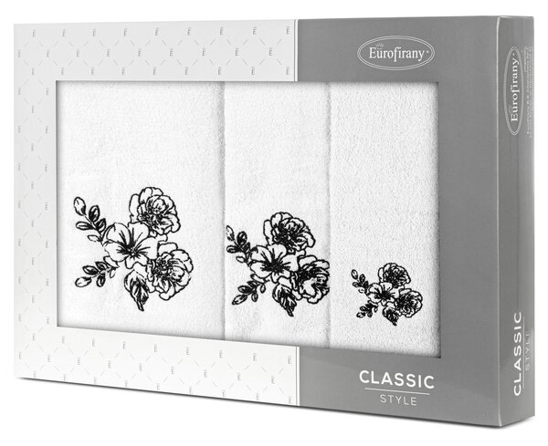 FROTÉ UTERÁK MELANI SADA 1KS 30X50 CM, 1KS 50X90 CM, 1KS 70X140 CM BIELA
